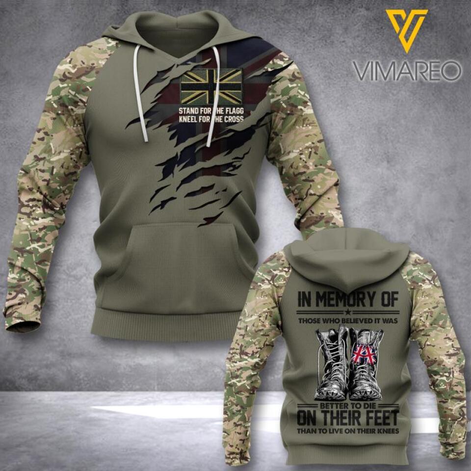 PERSONALIZED U.K VETERAN CAMO HOODIE DTTQ1903