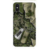 Personalized Canadian Soldier Camo Phone Case Printed 22MAR-DT19