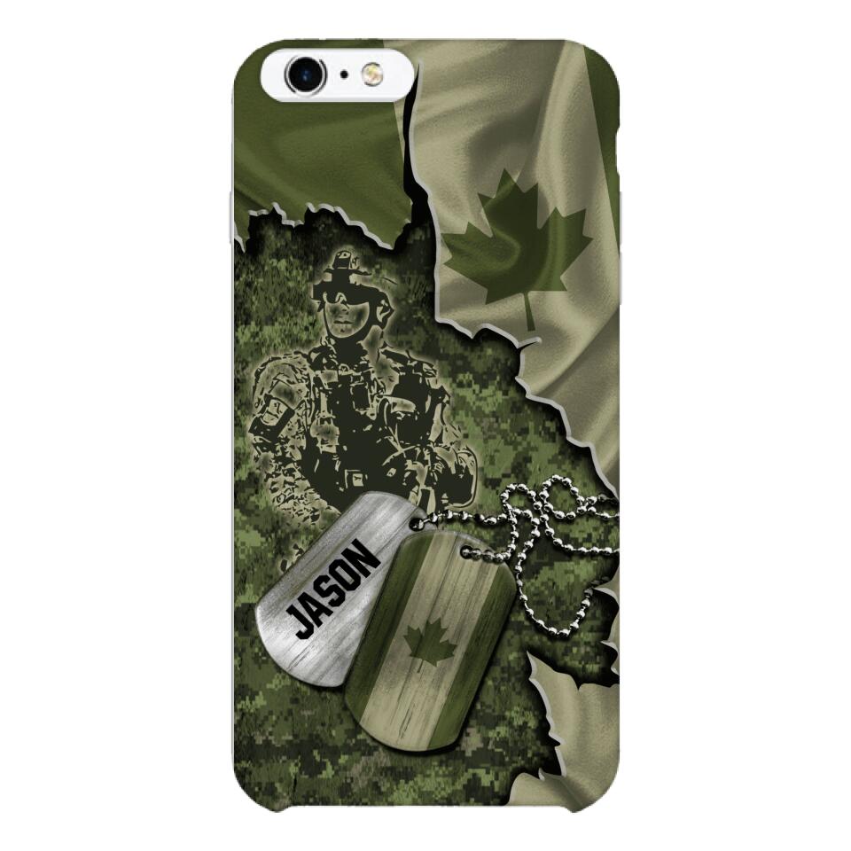Personalized Canadian Soldier Camo Phone Case Printed 22MAR-DT19