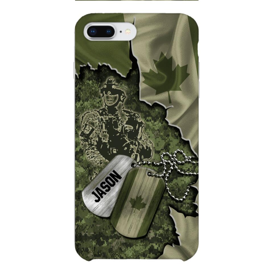 Personalized Canadian Soldier Camo Phone Case Printed 22MAR-DT19