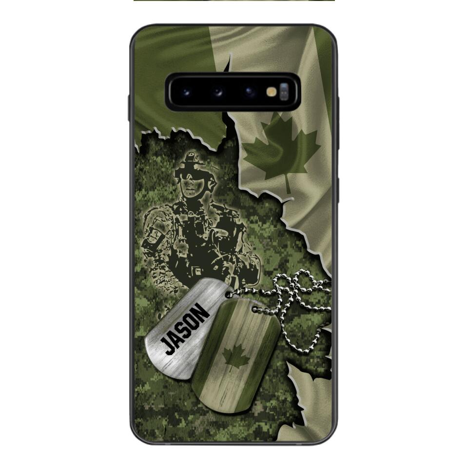 Personalized Canadian Soldier Camo Phone Case Printed 22MAR-DT19