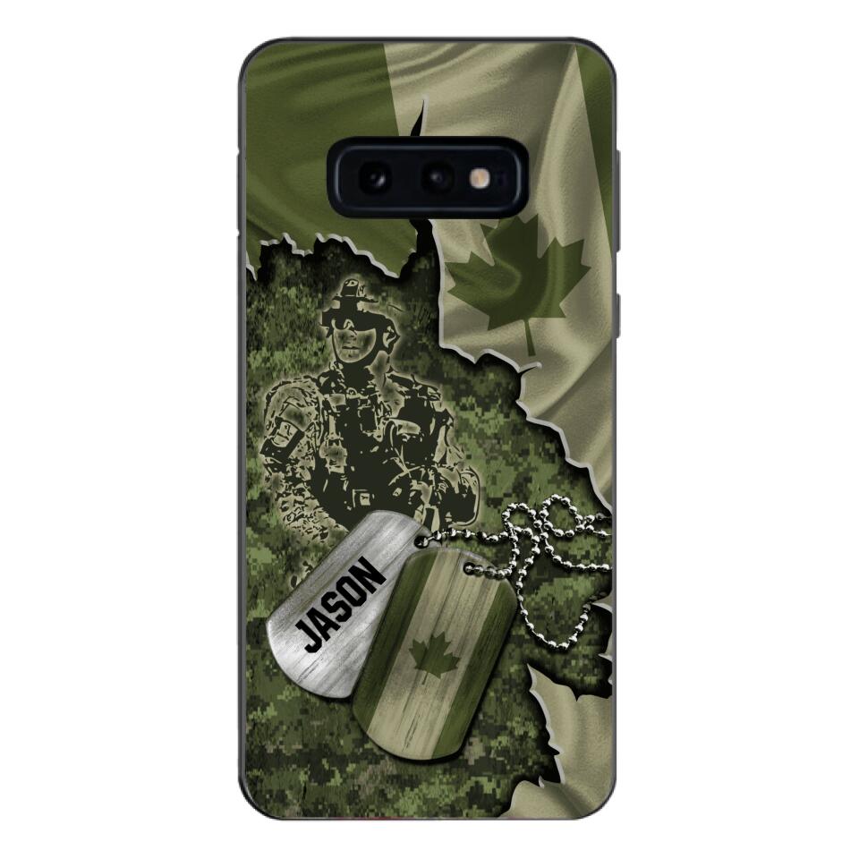 Personalized Canadian Soldier Camo Phone Case Printed 22MAR-DT19