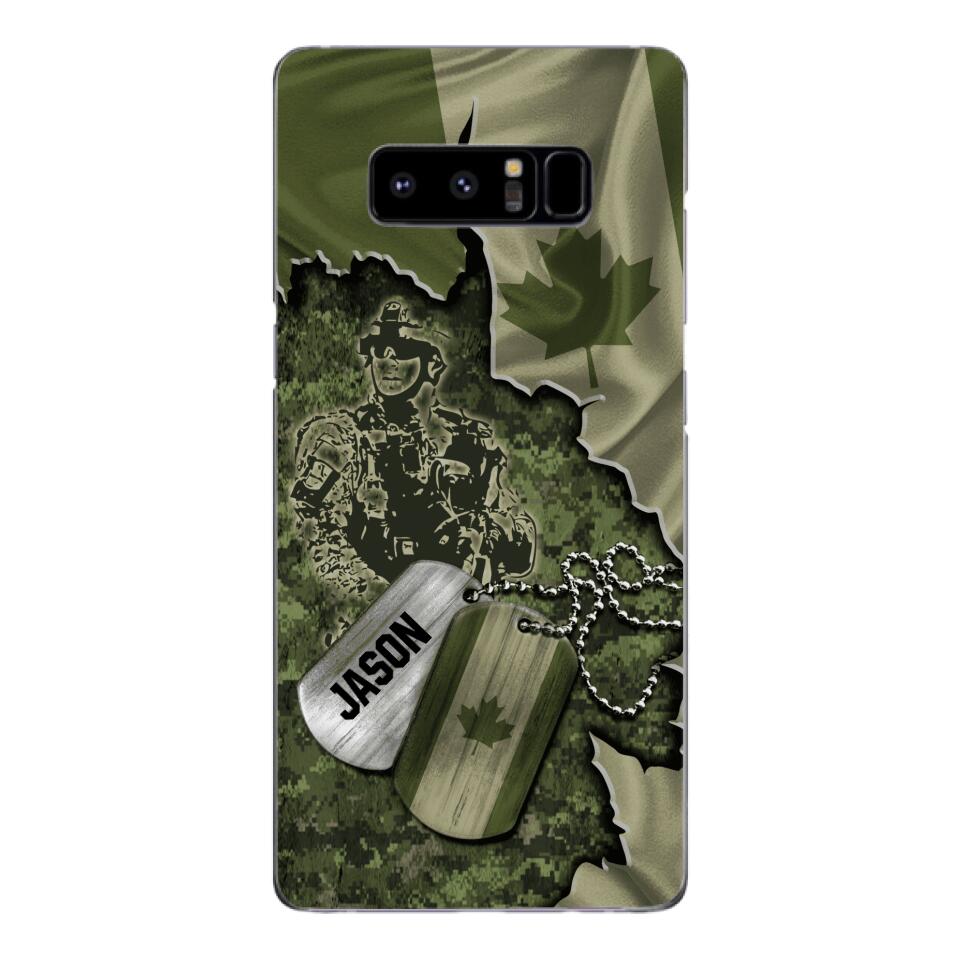 Personalized Canadian Soldier Camo Phone Case Printed 22MAR-DT19