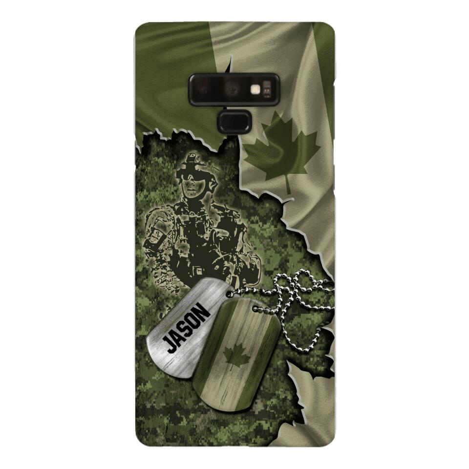 Personalized Canadian Soldier Camo Phone Case Printed 22MAR-DT19