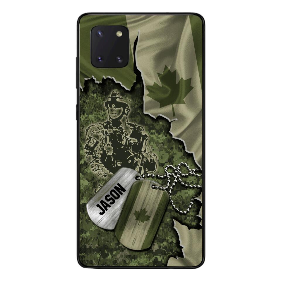 Personalized Canadian Soldier Camo Phone Case Printed 22MAR-DT19