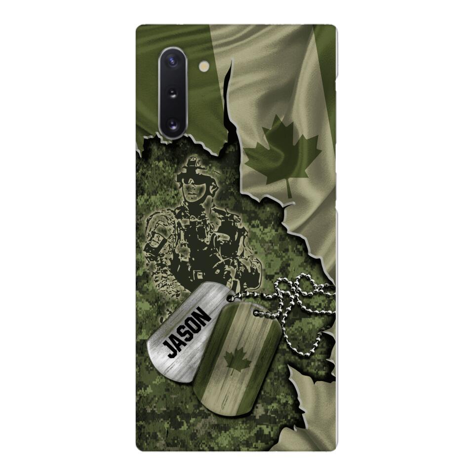 Personalized Canadian Soldier Camo Phone Case Printed 22MAR-DT19