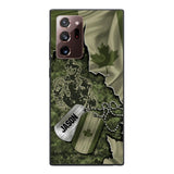 Personalized Canadian Soldier Camo Phone Case Printed 22MAR-DT19