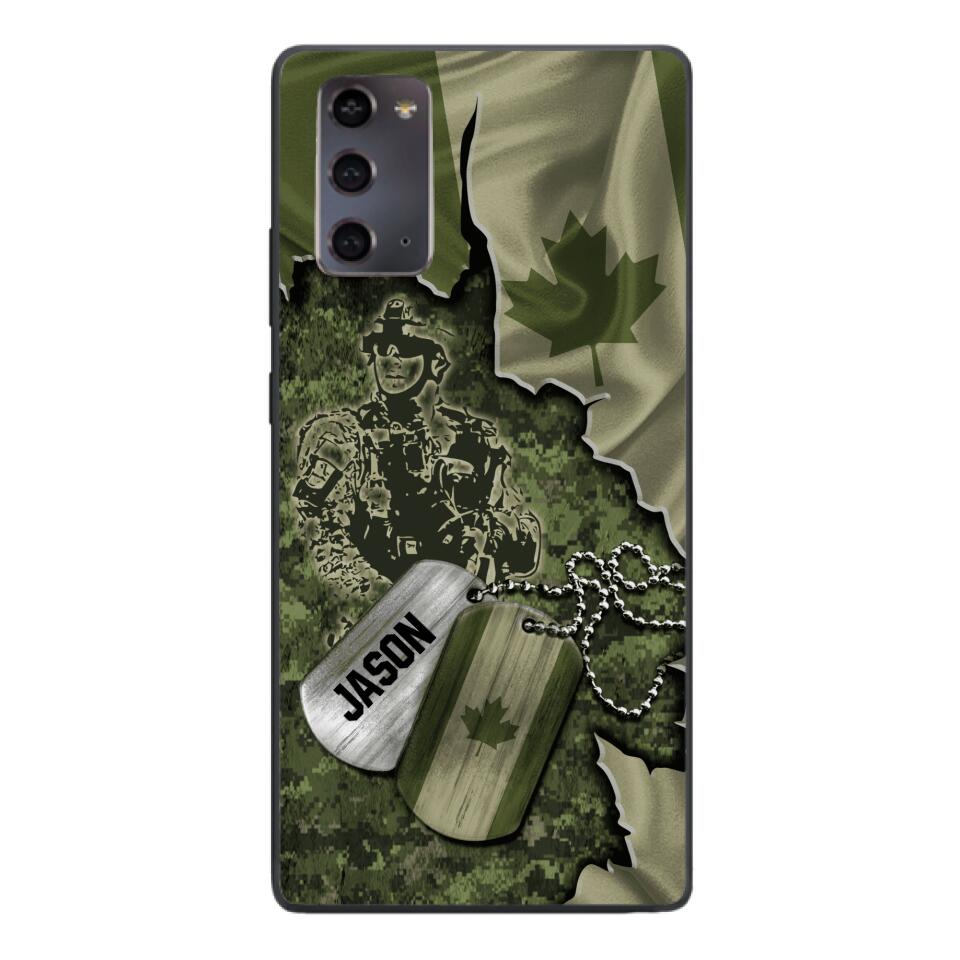 Personalized Canadian Soldier Camo Phone Case Printed 22MAR-DT19