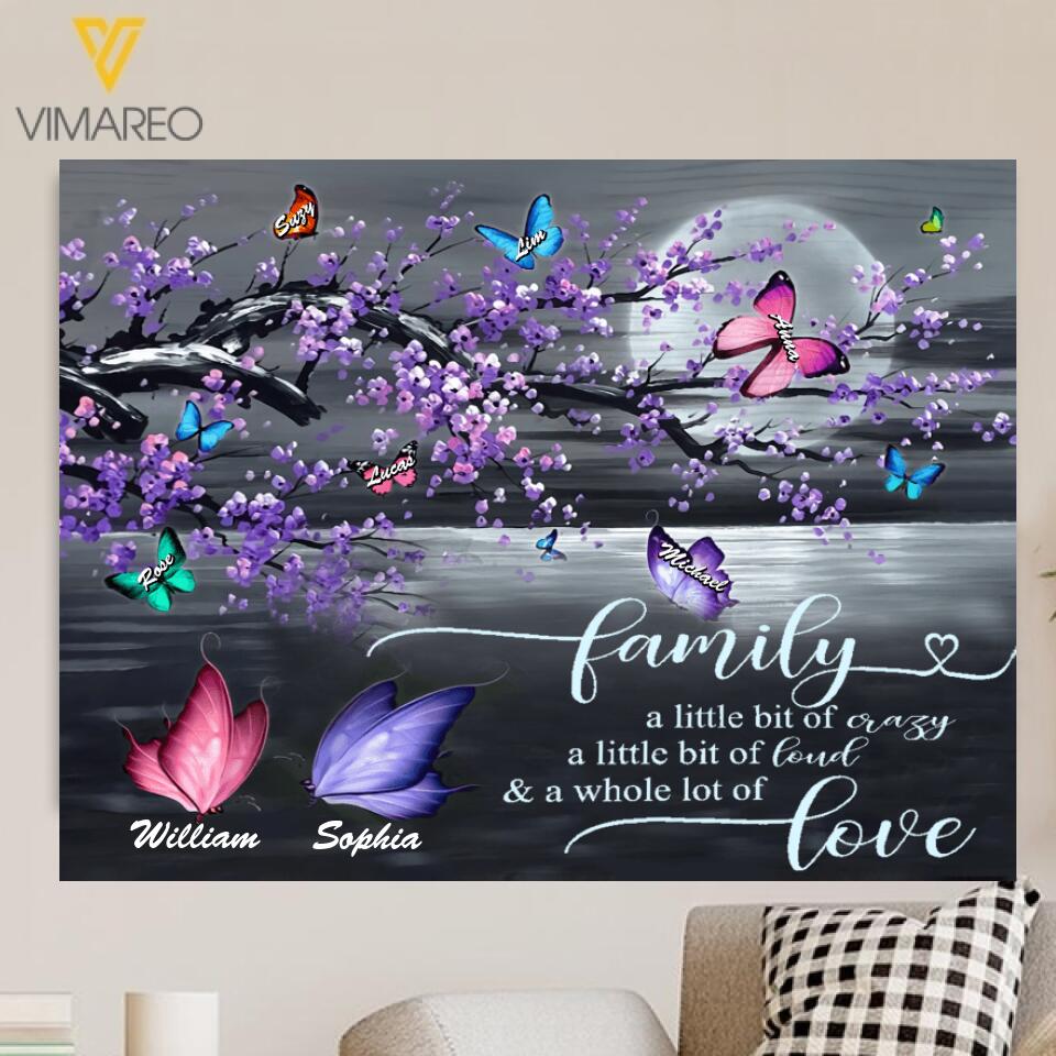 PERSONALIZED FAMILY A WHOLE LOT OF LOVE CANVAS QTTQ2103