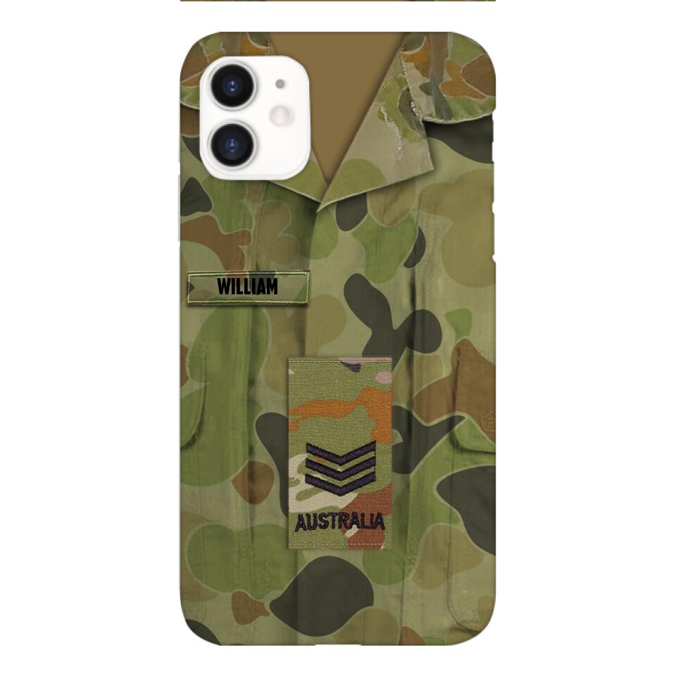 Personalized Australian Army Camo Phone Case Printed 22MAR-MQ21