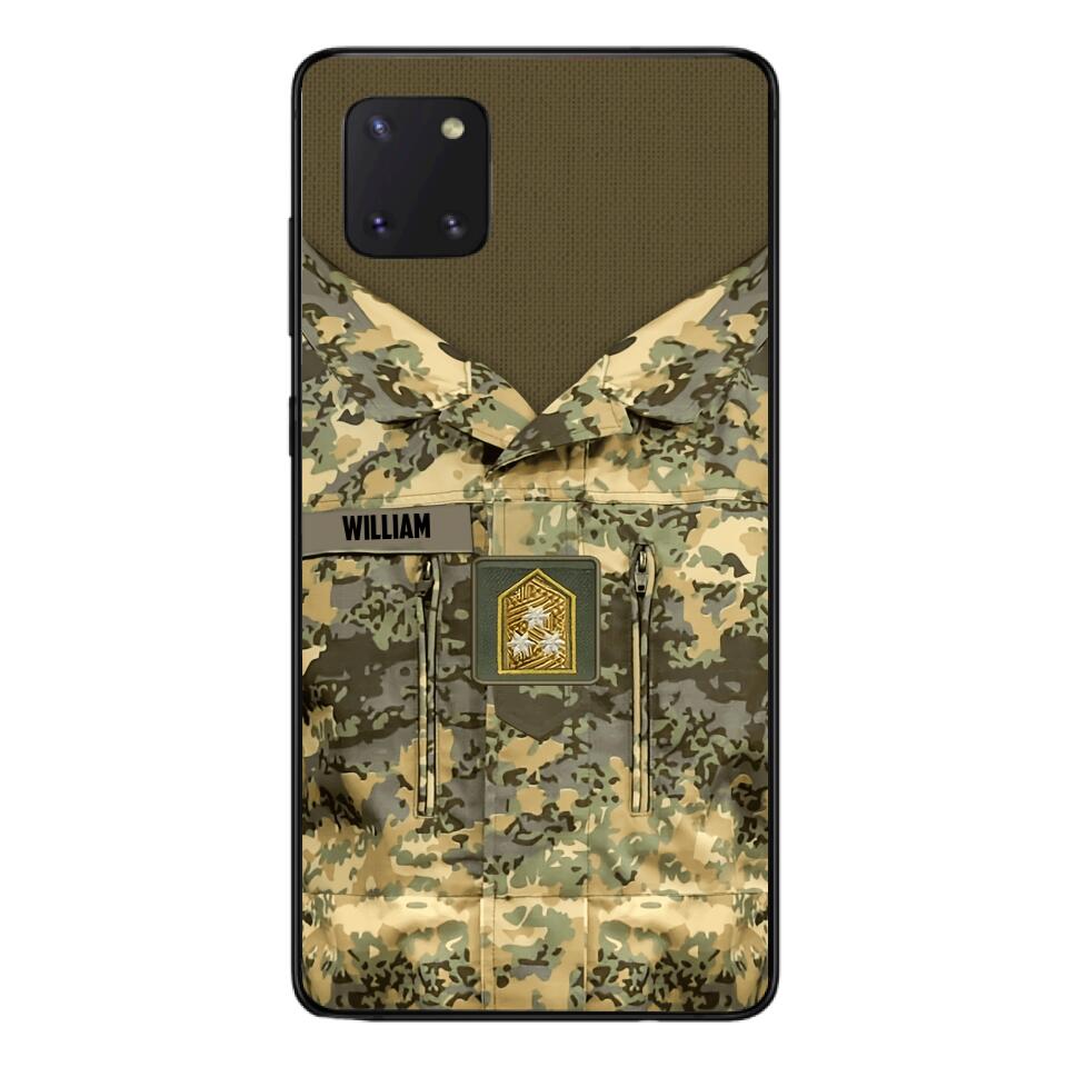 Personalized Austrian Army Camo Phone Case Printed 22MAR-HQ21