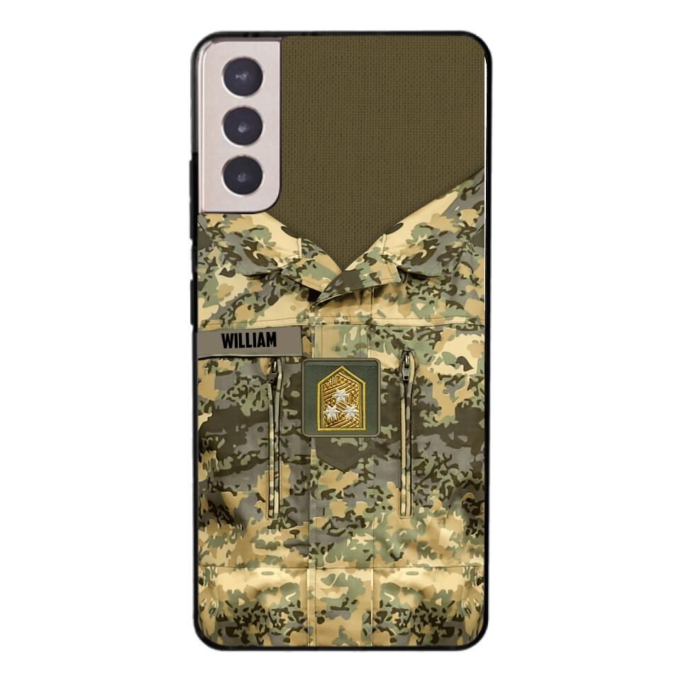 Personalized Austrian Army Camo Phone Case Printed 22MAR-HQ21