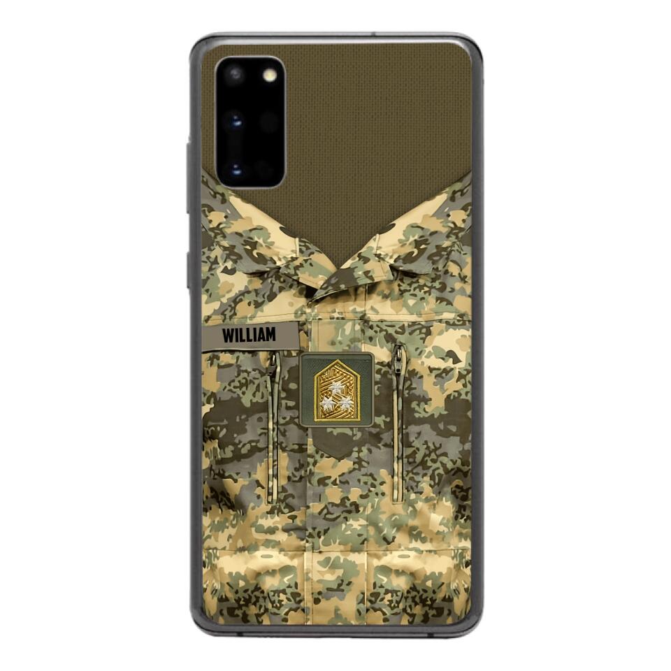 Personalized Austrian Army Camo Phone Case Printed 22MAR-HQ21