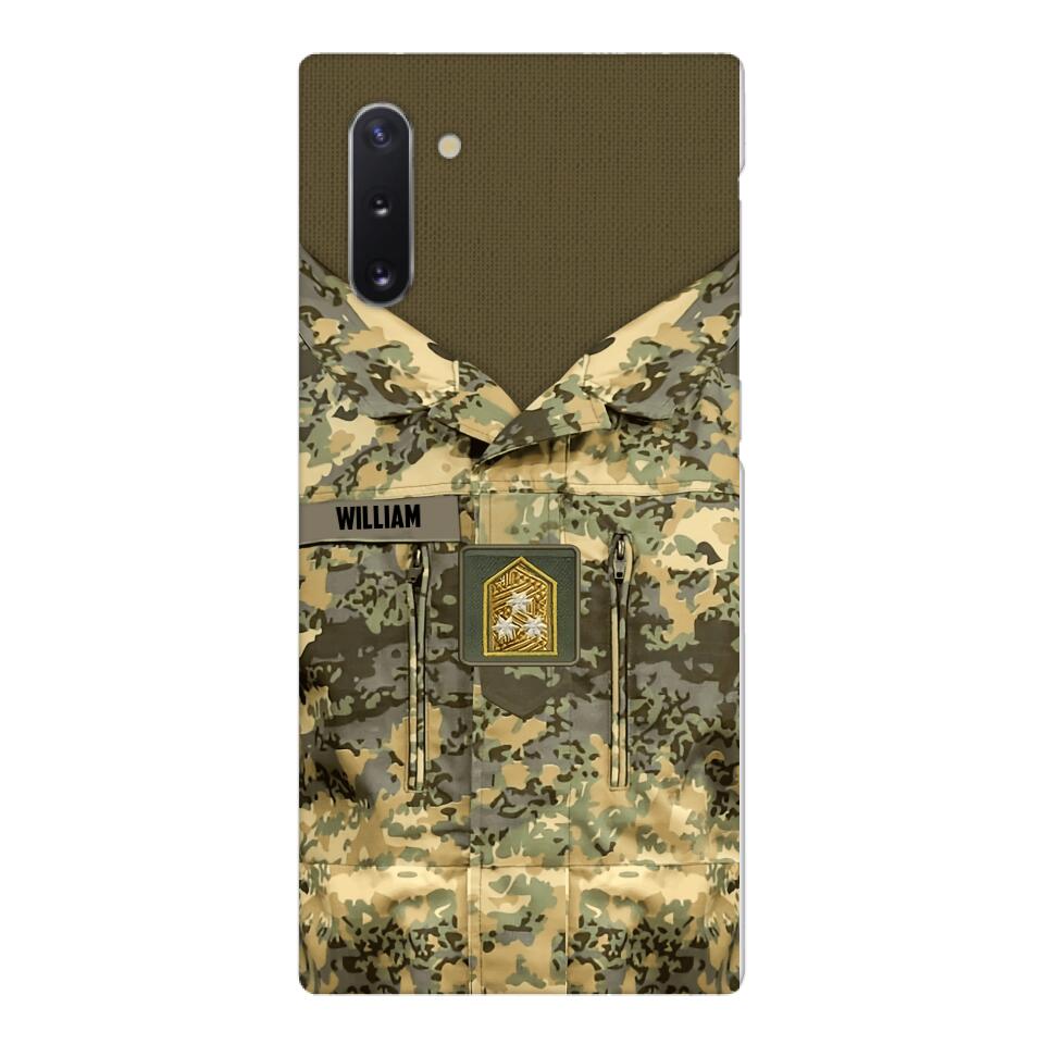 Personalized Austrian Army Camo Phone Case Printed 22MAR-HQ21