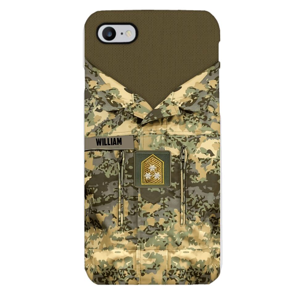 Personalized Austrian Army Camo Phone Case Printed 22MAR-HQ21