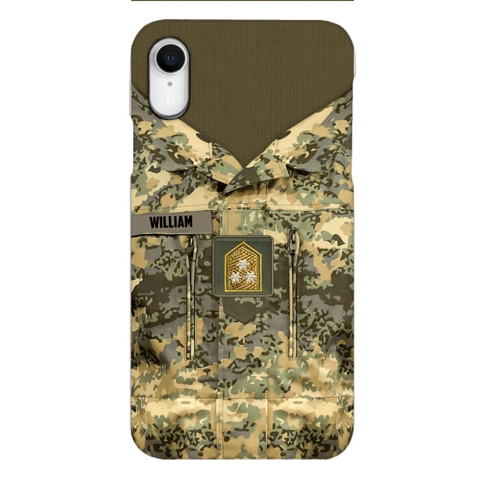 Personalized Austrian Army Camo Phone Case Printed 22MAR-HQ21