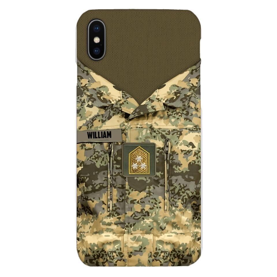 Personalized Austrian Army Camo Phone Case Printed 22MAR-HQ21