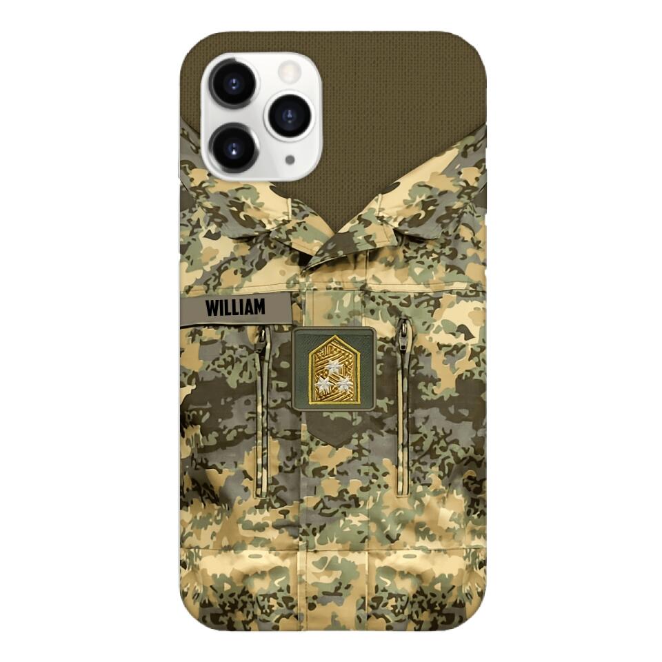 Personalized Austrian Army Camo Phone Case Printed 22MAR-HQ21
