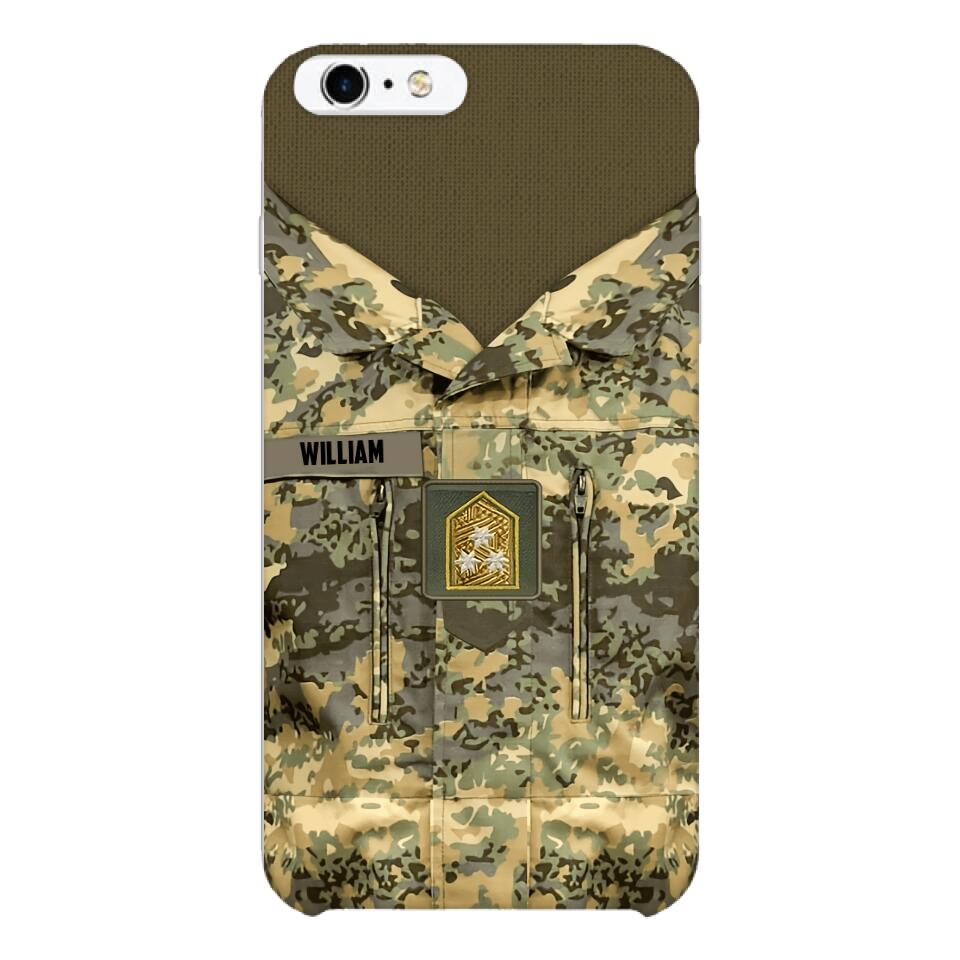 Personalized Austrian Army Camo Phone Case Printed 22MAR-HQ21
