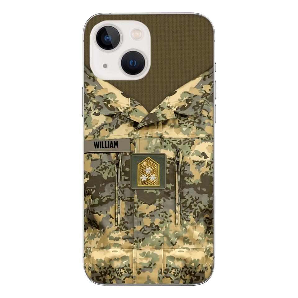 Personalized Austrian Army Camo Phone Case Printed 22MAR-HQ21