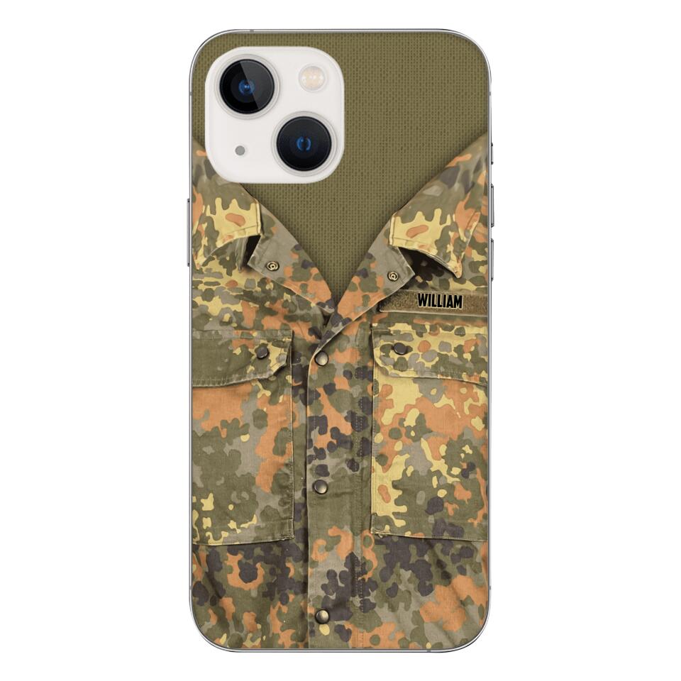Personalized German Army Camo Phone Case Printed 22MAR-HQ21