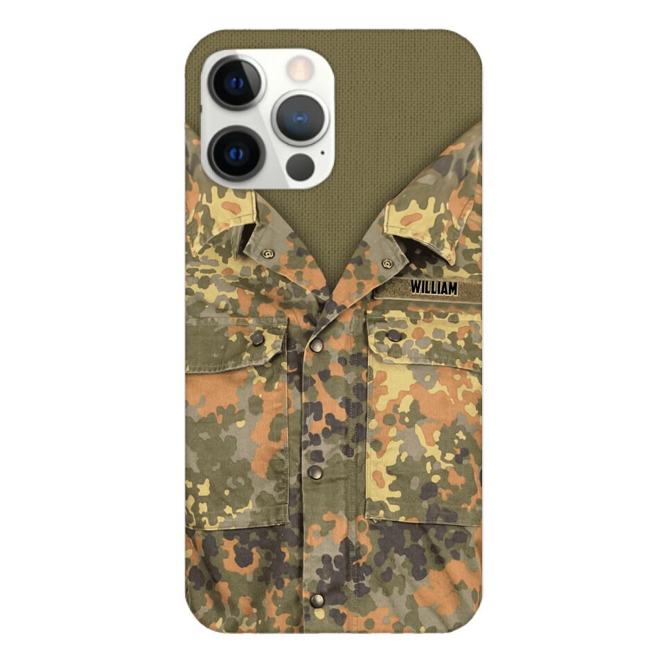 Personalized German Army Camo Phone Case Printed 22MAR-HQ21
