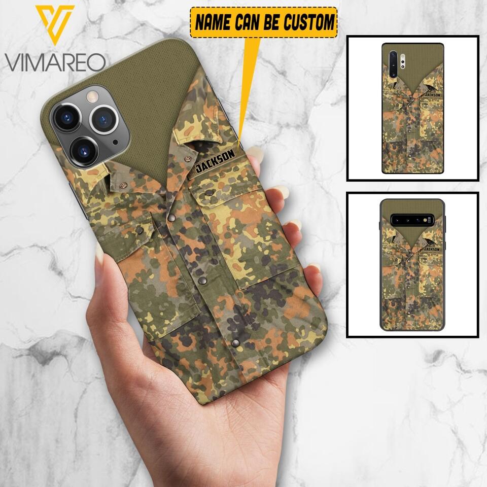 Personalized German Army Camo Phone Case Printed 22MAR-HQ21