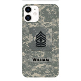 Personalized U.S Army Camo Phone Case Printed 22MAR-HC21