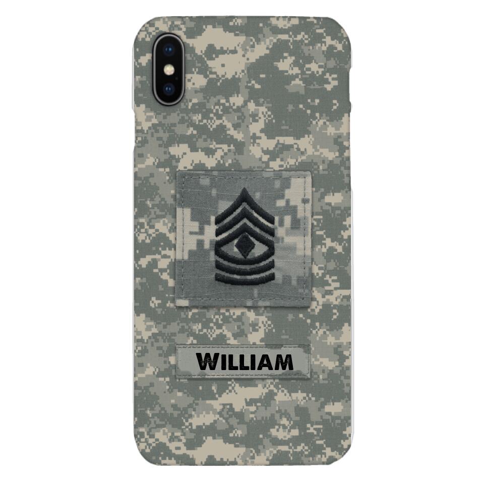 Personalized U.S Army Camo Phone Case Printed 22MAR-HC21