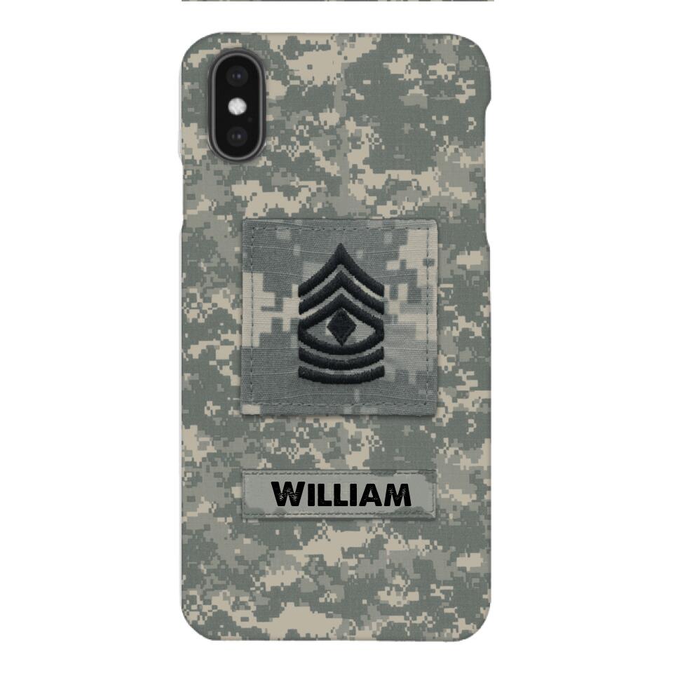 Personalized U.S Army Camo Phone Case Printed 22MAR-HC21