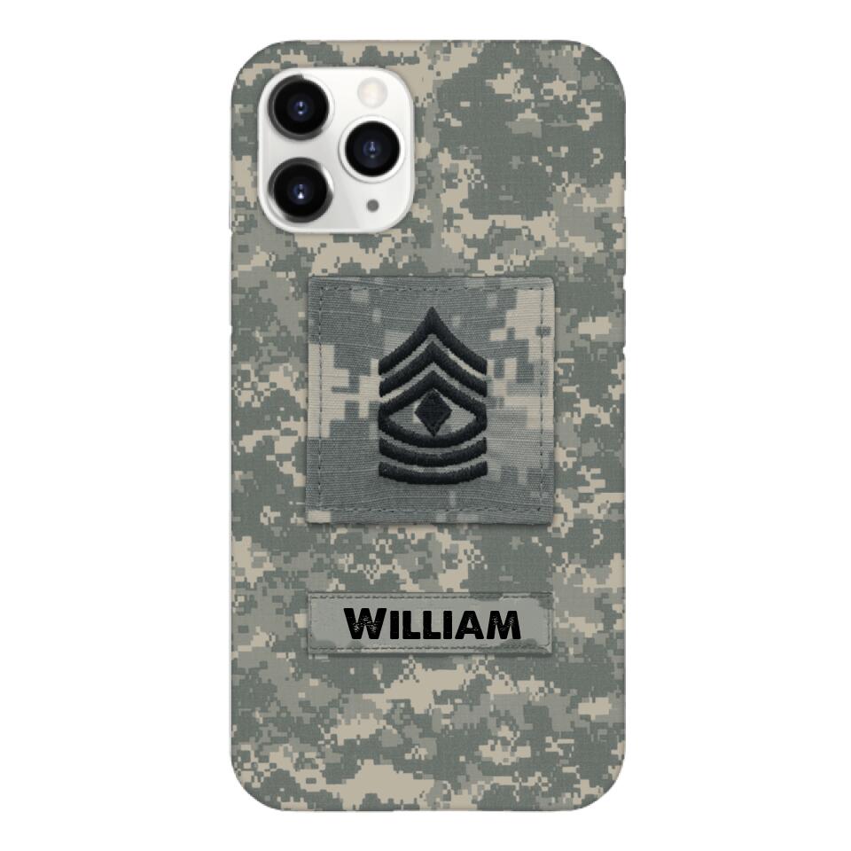 Personalized U.S Army Camo Phone Case Printed 22MAR-HC21