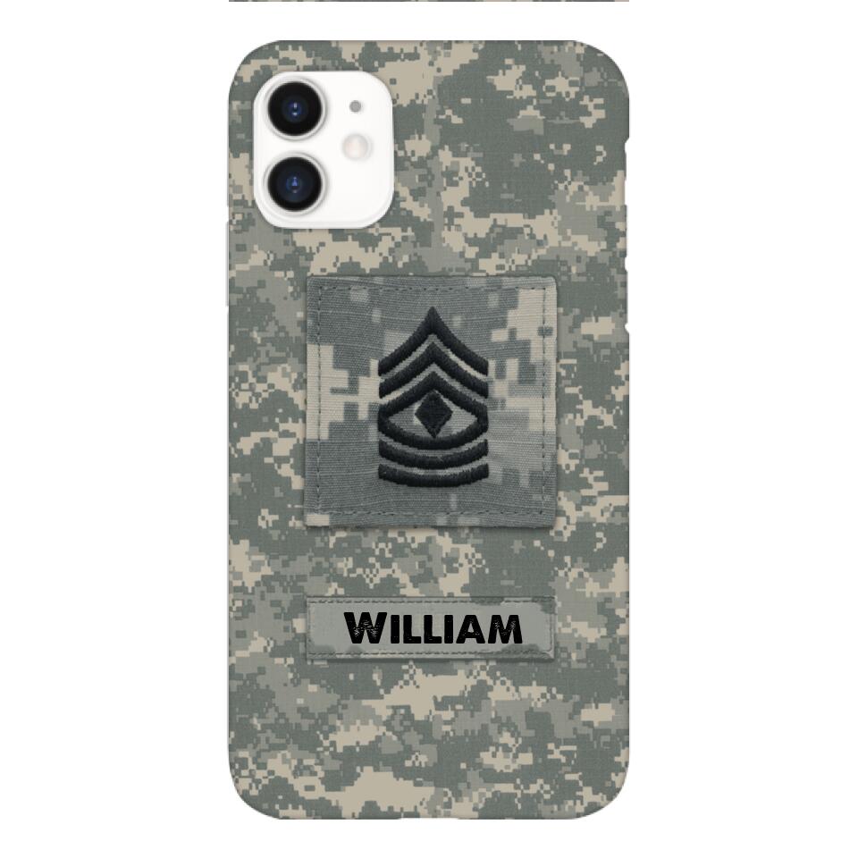 Personalized U.S Army Camo Phone Case Printed 22MAR-HC21