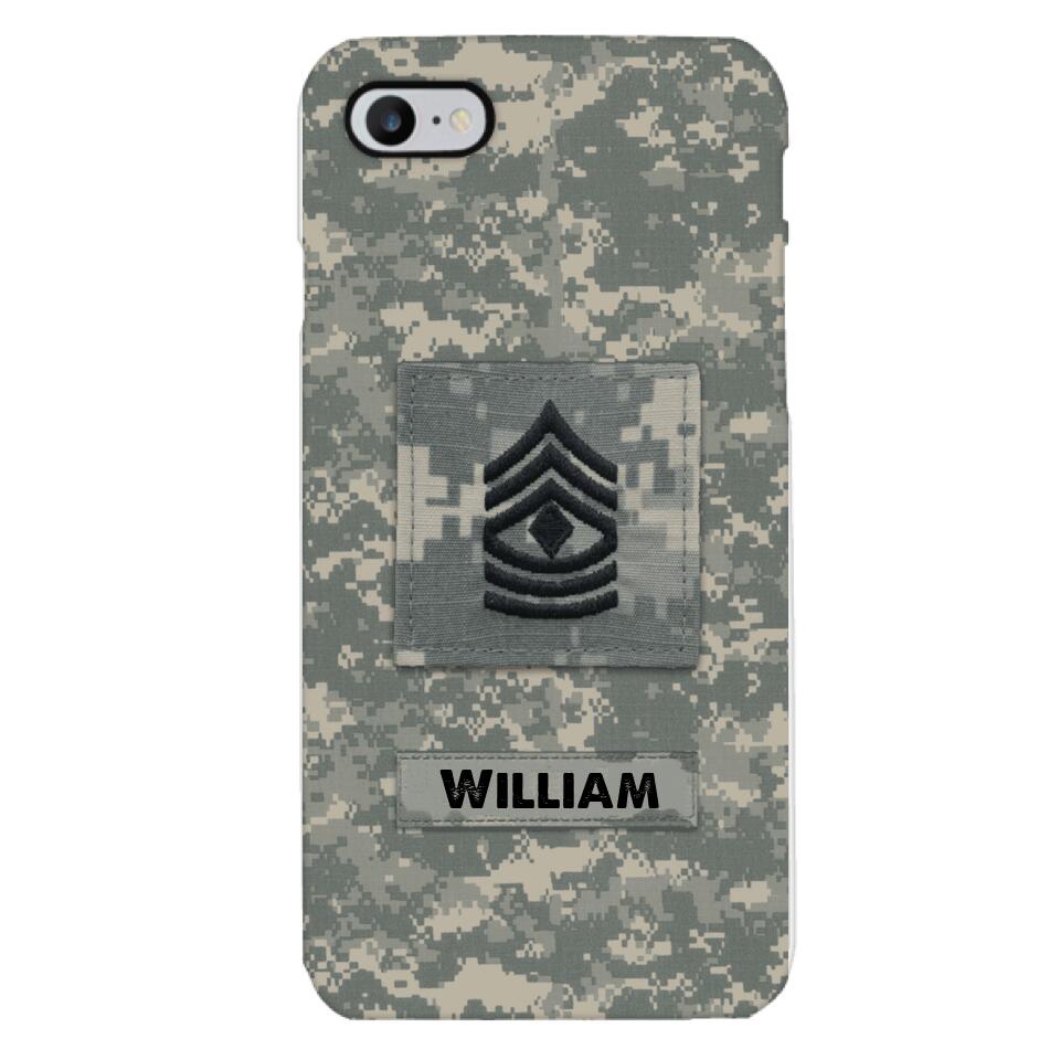 Personalized U.S Army Camo Phone Case Printed 22MAR-HC21