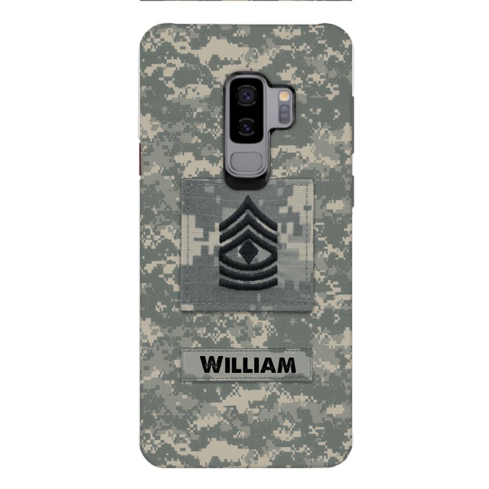 Personalized U.S Army Camo Phone Case Printed 22MAR-HC21