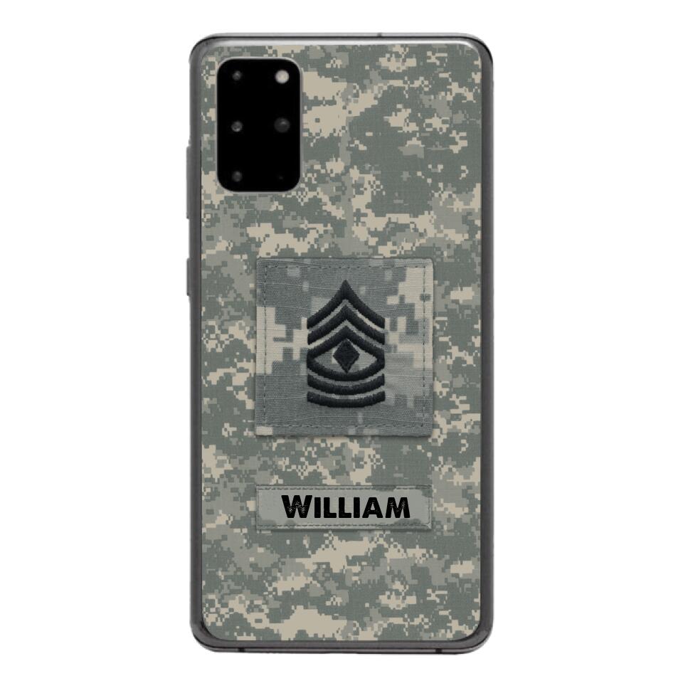 Personalized U.S Army Camo Phone Case Printed 22MAR-HC21