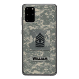 Personalized U.S Army Camo Phone Case Printed 22MAR-HC21