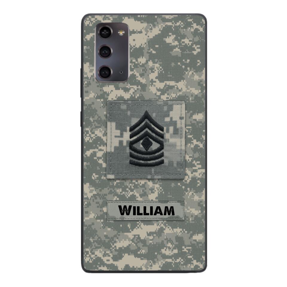 Personalized U.S Army Camo Phone Case Printed 22MAR-HC21
