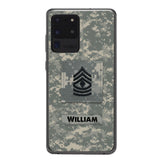 Personalized U.S Army Camo Phone Case Printed 22MAR-HC21