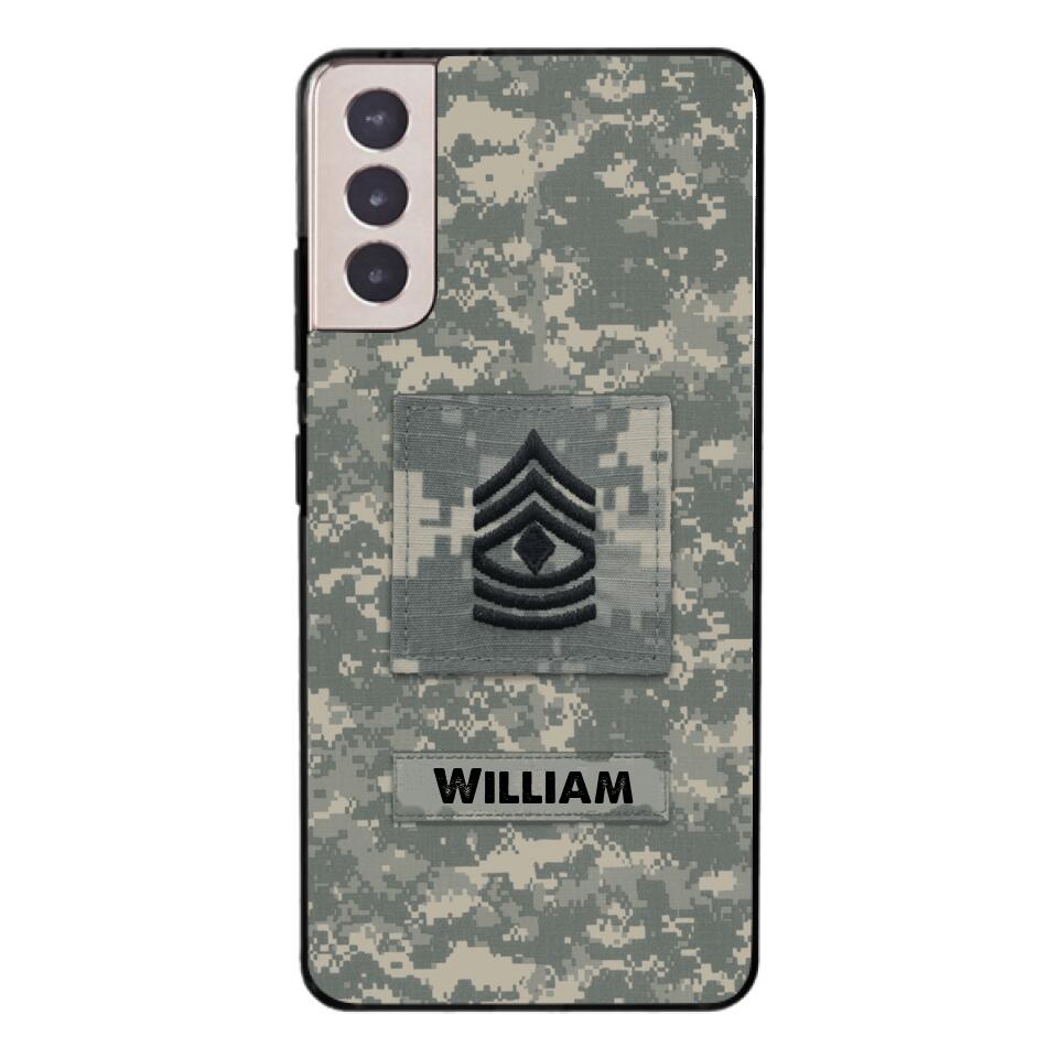 Personalized U.S Army Camo Phone Case Printed 22MAR-HC21
