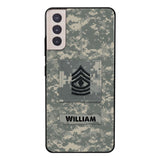 Personalized U.S Army Camo Phone Case Printed 22MAR-HC21