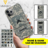 Personalized U.S Army Camo Phone Case Printed 22MAR-HC21