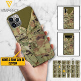 Personalized U.S Army Camo Phone Case Printed 22MAR-HQ21