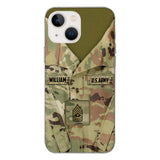 Personalized U.S Army Camo Phone Case Printed 22MAR-HQ21