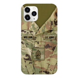 Personalized U.S Army Camo Phone Case Printed 22MAR-HQ21