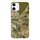 Personalized U.S Army Camo Phone Case Printed 22MAR-HQ21