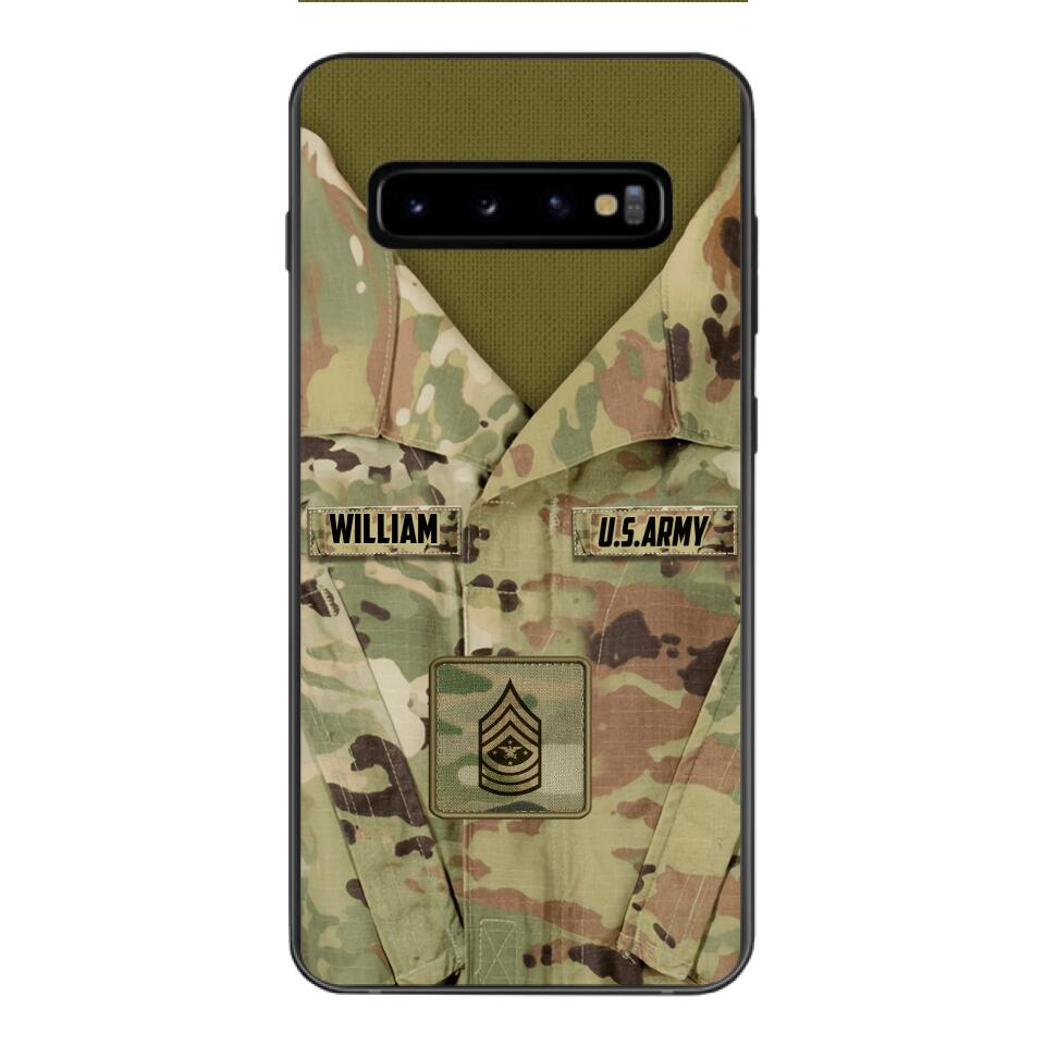 Personalized U.S Army Camo Phone Case Printed 22MAR-HQ21