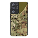 Personalized U.S Army Camo Phone Case Printed 22MAR-HQ21