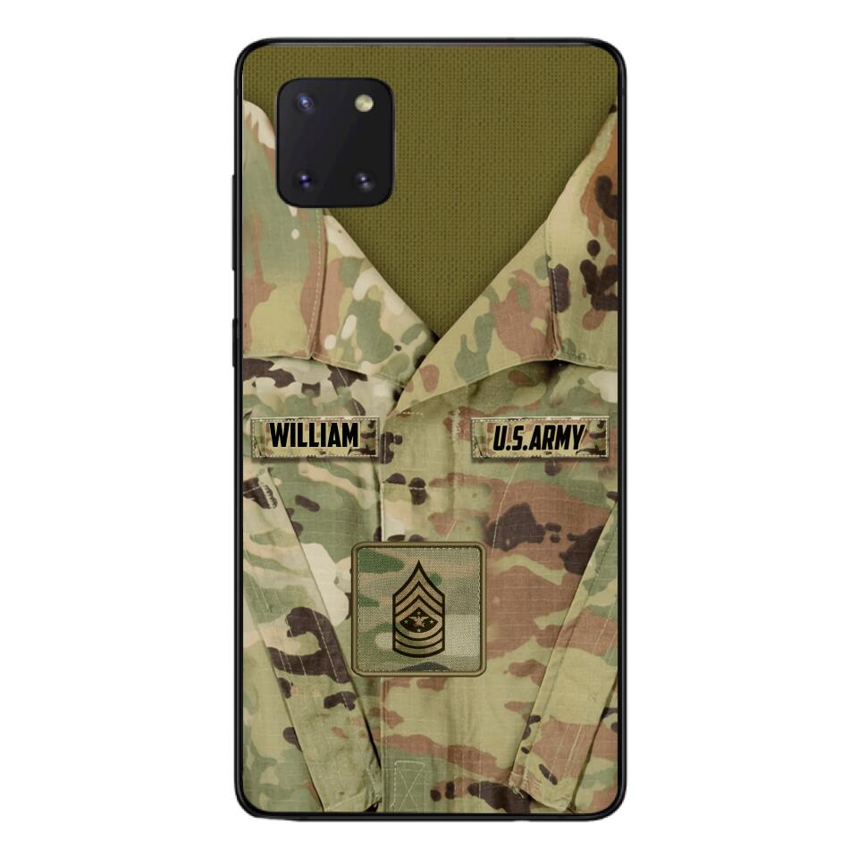Personalized U.S Army Camo Phone Case Printed 22MAR-HQ21