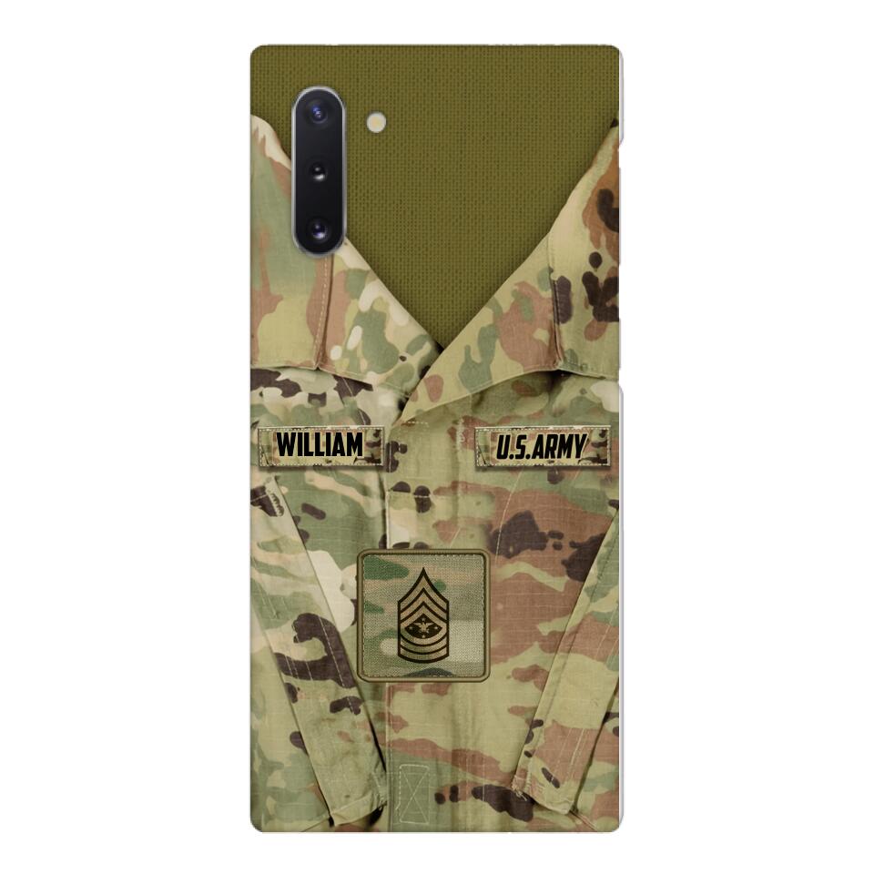 Personalized U.S Army Camo Phone Case Printed 22MAR-HQ21