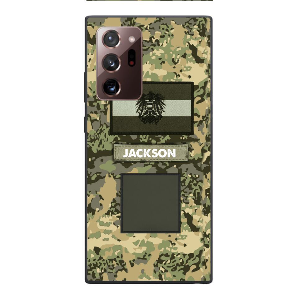 PERSONALIZED AUSTRIA ARMY VETERAN CAMO PHONECASE MTTQ2303